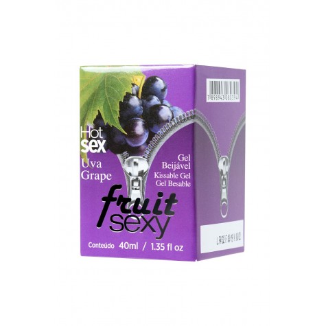 Массажное масло FRUIT SEXY Grape с ароматом винограда и разогревающим эффектом - 40 мл.